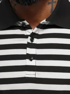 Koszulka męska polo biało-czarna NB/MT3110^Ozonee Sale