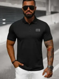 Koszulka męska polo czarna NB/MT3018Z^Ozonee Hot