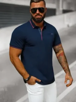 Koszulka męska polo granatowa O/DA758^Ozonee Sale