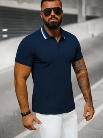 Koszulka męska polo granatowa O/DA719^Ozonee Hot