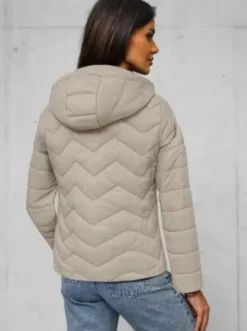 Kurtka damska pikowana beżowa JS/16M9232/62^Ozonee Outlet