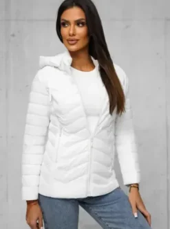 Kurtka damska pikowana biała JS/16M9238/281^Ozonee Hot