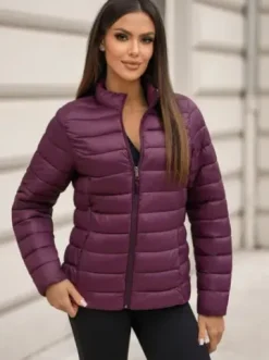 Kurtka damska pikowana bordowa JS/11Z8170^Ozonee Fashion