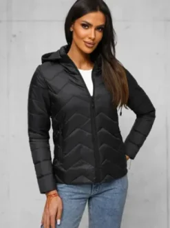 Kurtka damska pikowana czarna JS/16M9232/392^Ozonee Discount