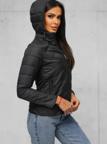 Kurtka damska pikowana czarna JS/16M9232/392^Ozonee Discount
