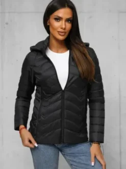 Kurtka damska pikowana czarna JS/16M9238/392^Ozonee Online