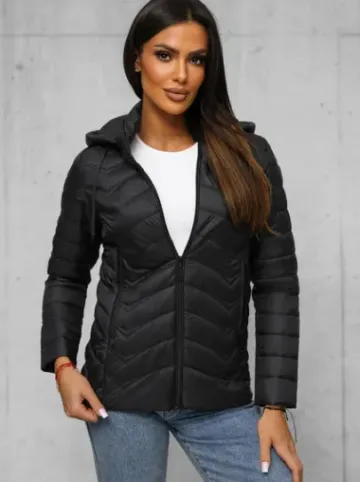 Kurtka damska pikowana czarna JS/16M9238/392^Ozonee Online