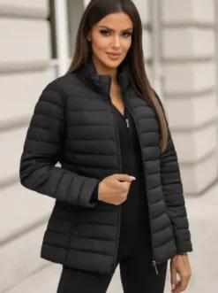 Kurtka damska pikowana czarna JS/16M9109/392Z^Ozonee Outlet