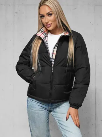 Kurtka damska pikowana czarna JS/16M2382/392^Ozonee Discount