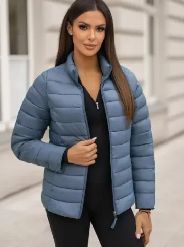 Kurtka damska pikowana stalowa JS/11Z8170^Ozonee Fashion