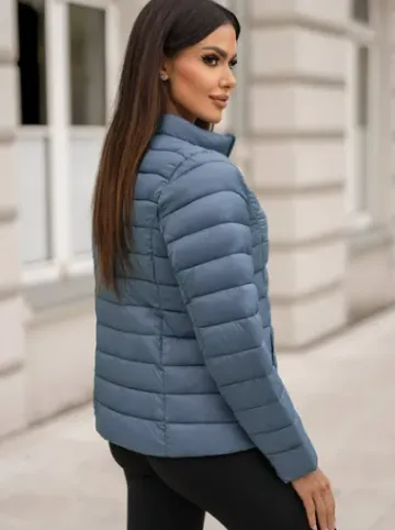 Kurtka damska pikowana stalowa JS/11Z8170^Ozonee Fashion