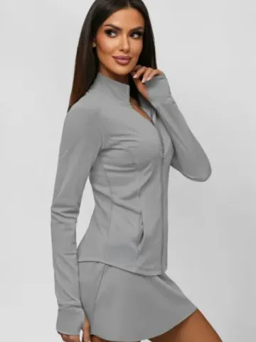Kurtka damska sportowa ultralight szara JS/17B553/5^Ozonee Fashion