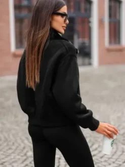 Kurtka damska z futerkiem czarna O/81326^Ozonee Best
