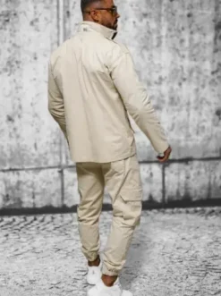 Kurtka męska beżowa O/G3035^Ozonee Fashion