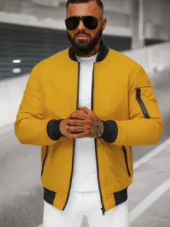Kurtka męska bomberka camelowa JS/AK95Z^Ozonee Fashion