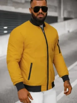 Kurtka męska bomberka camelowa JS/AK95Z^Ozonee Fashion