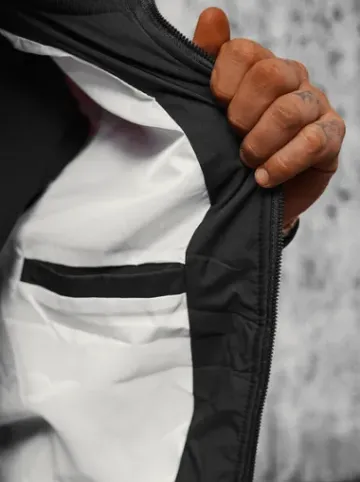 Kurtka męska czarna JS/84M3003/392^Ozonee Clearance