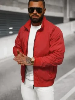 Kurtka męska czerwona JS/5M3212/270^Ozonee Fashion
