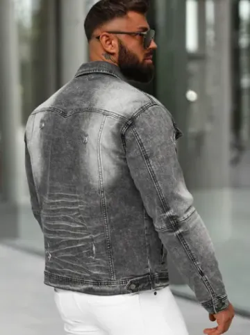 Kurtka męska jeansowa czarna NB/MJ529N^Ozonee Sale