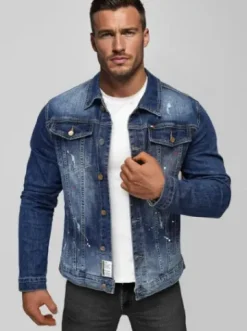 Kurtka męska jeansowa niebieska NB/MJ542BSZ^Ozonee New