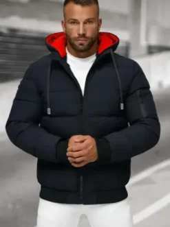 Kurtka męska pikowana granatowa JS/31M5003Z^Ozonee Hot