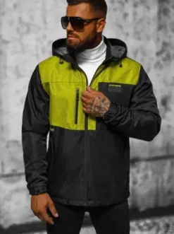 Kurtka męska przejściowa czarna JS/22M311/392^Ozonee Fashion