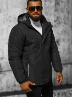 Kurtka męska zimowa czarna JS/22M321/392^Ozonee Outlet