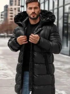 Kurtka męska zimowa czarna O/M800Z^Ozonee Hot