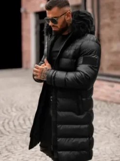 Kurtka męska zimowa czarna O/M801Z^Ozonee Fashion