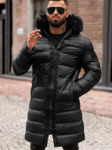 Kurtka męska zimowa czarna O/M801Z^Ozonee Fashion