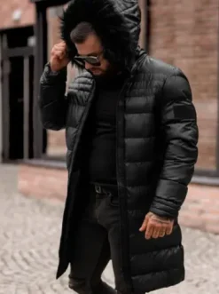 Kurtka męska zimowa czarna O/M801Z^Ozonee Fashion