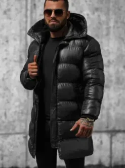 Kurtka męska zimowa czarna O/M800Z^Ozonee Fashion