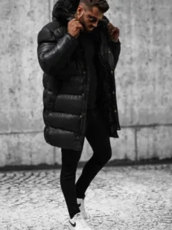 Kurtka męska zimowa czarna O/M800Z^Ozonee Fashion