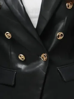 Kurtka skórzana damska czarna JS/11Z8120^Ozonee Sale
