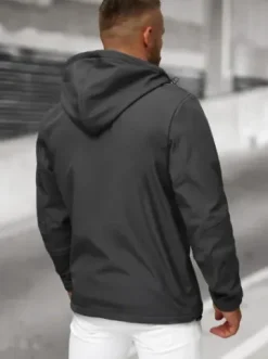 Kurtka softshell męska z kapturem grafitowa JS/27B6523/5^Ozonee Online