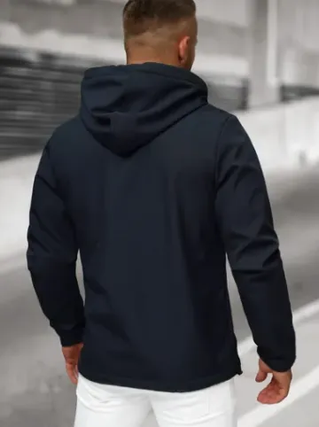 Kurtka softshell męska z kapturem granatowa JS/27B6513/25^Ozonee Online