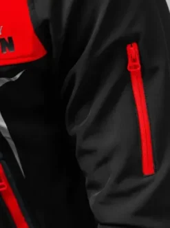 Kurtka softshell męska z kapturem czarno-czerwona JS/HH021/1CZ^Ozonee Clearance
