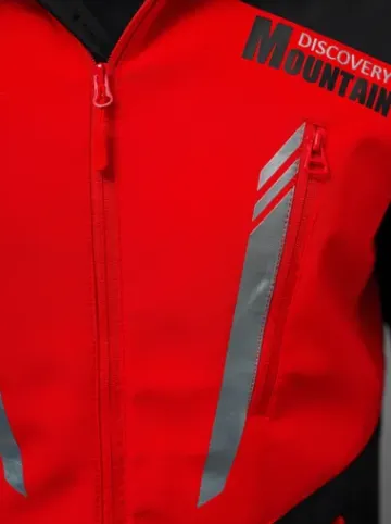 Kurtka softshell męska z kapturem czarno-czerwona JS/HH022/1CZ^Ozonee Online