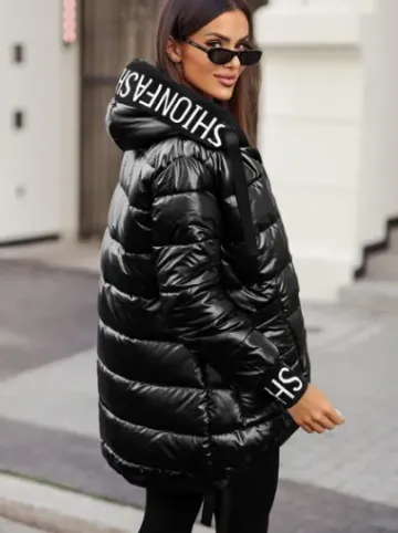 Kurtka zimowa damska pikowana czarna JS/5M3188/392Z^Ozonee Discount