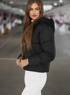 Kurtka zimowa damska pikowana czarna JS/16M9187/392Z^Ozonee Sale