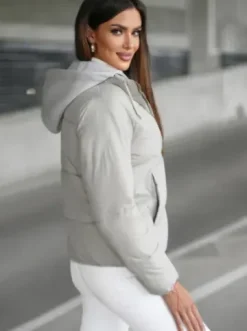Kurtka zimowa damska pikowana szara JS/16M9187/297Z^Ozonee Discount