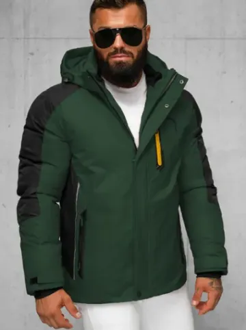 Kurtka zimowa męska ciemno-zielona JS/91M9905/136Z^Ozonee New