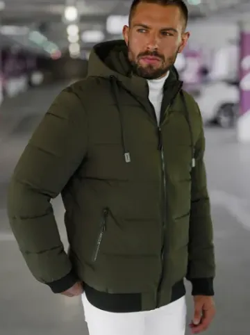 Kurtka zimowa męska ciemno-zielona JS/31M5023/135Z^Ozonee Online