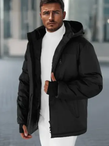 Kurtka zimowa męska czarna JS/91M9901/392Z^Ozonee Best