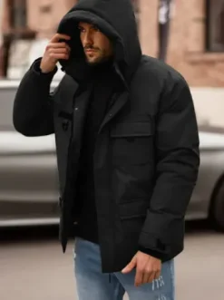 Kurtka zimowa męska czarna JS/31M5018Z^Ozonee Discount