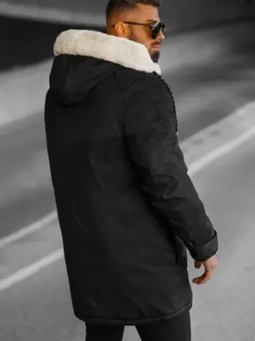 Kurtka zimowa męska czarna JS/5M120/392Z^Ozonee Clearance