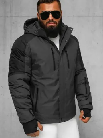 Kurtka zimowa męska grafitowa JS/91M9902/105Z^Ozonee Online