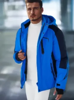 Kurtka zimowa męska niebieska JS/91M9905/184Z^Ozonee Hot