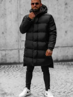 Kurtka zimowa męska pikowana czarna O/M799^Ozonee Best