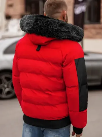 Kurtka zimowa męska pikowana czerwona O/M798Z^Ozonee New